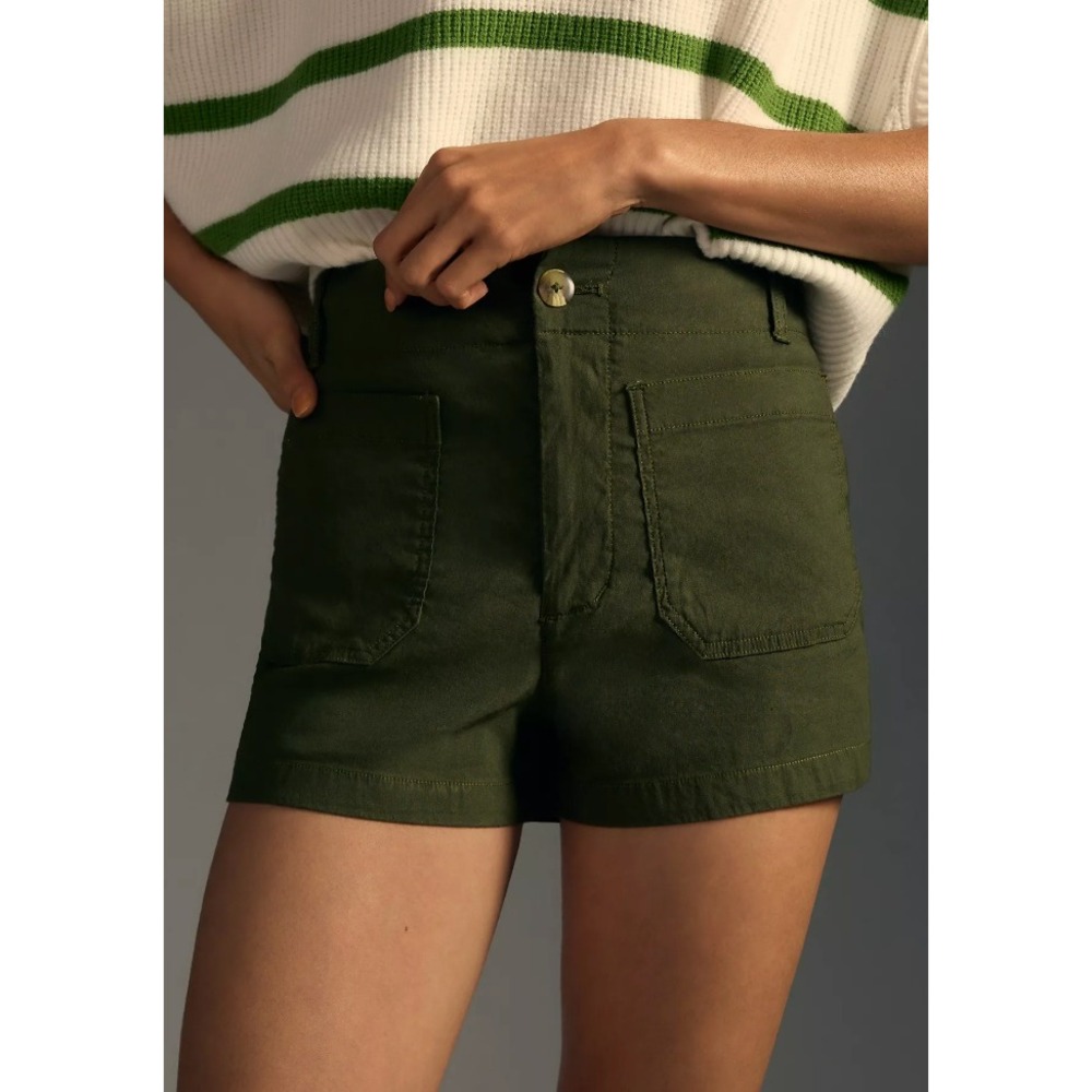 Maeve The Colette Shorts 32 Green High Rise Utility Casual Summer